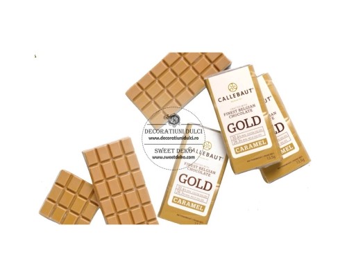 Mini tableta ciocolata gold, Barry Callebaut napolitans 13.5gr.