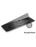 Tavite negre dreptunghiulare monoportii (100 buc.)