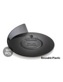 Tavite negre rotunde, monoportii (100 buc.)
