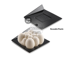 Tavite negre patrate monoportii (100 buc.)