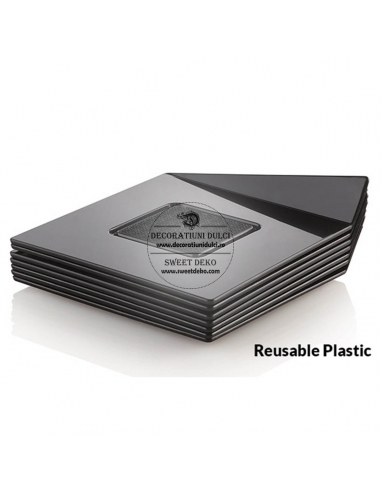 Tavite negre patrate monoportii (100 buc.)