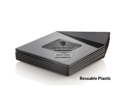 Tavite negre patrate monoportii (100 buc.)