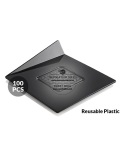 Tavite negre patrate monoportii (100 buc.)