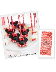 Paie din carton, rosii cu buline albe (12buc/set) 2