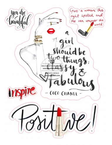 Imagine comestibila red lipstick
