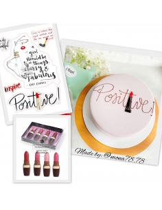 Imagine comestibila red lipstick 2