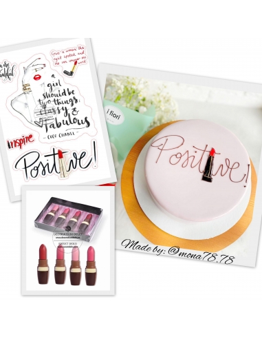 Imagine comestibila red lipstick