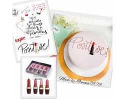 Imagine comestibila red lipstick