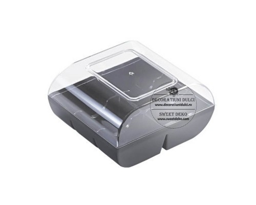 Suport cu baza neagra pentru 6 macarons | macado