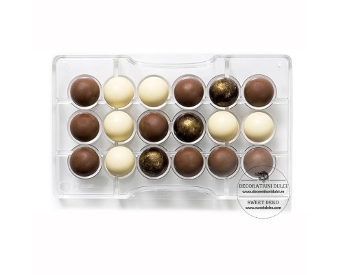 Forma policarbonat semisfere 2.5cm diametrul