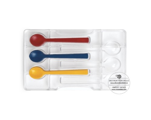 Matrita din policarbonat, lingurite din ciocolata, Decora