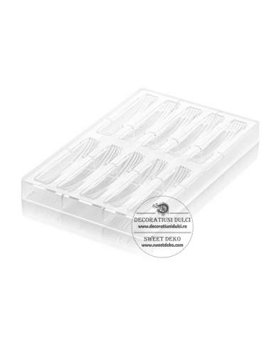 Matrita din tritan, batoane ciocolata rigab, chocado Silikomart