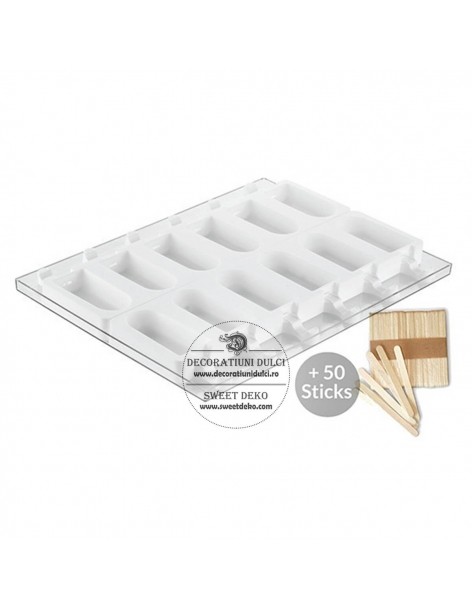 Matrita cremino prajitura pe bat / inghetata gel12 cremino, Silikomart 2