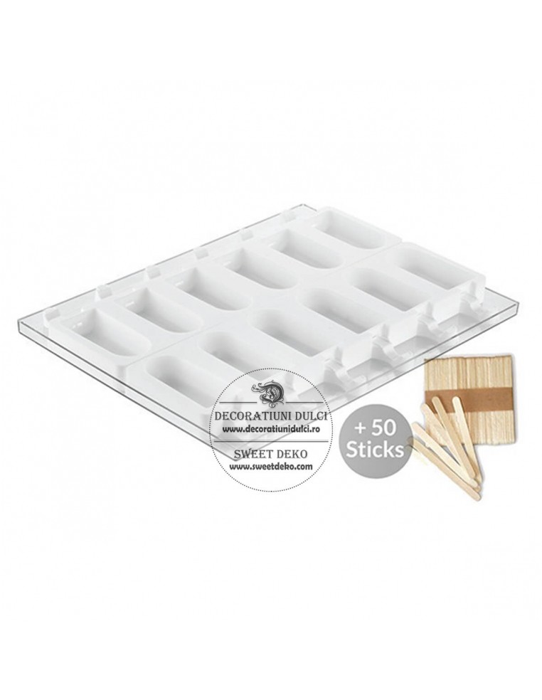 Matrita cremino prajitura pe bat / inghetata gel12 cremino, Silikomart