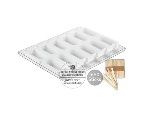 Matrita cremino prajitura pe bat / inghetata gel12 cremino, Silikomart