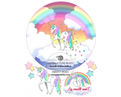 Imagine comestibila unicorn si stelute