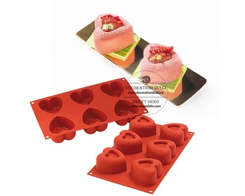 Mulaj monoportii inimioare passion, SF124 Silikomart