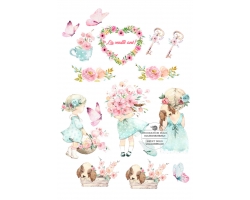 Imagine comestibila - fetita si catel