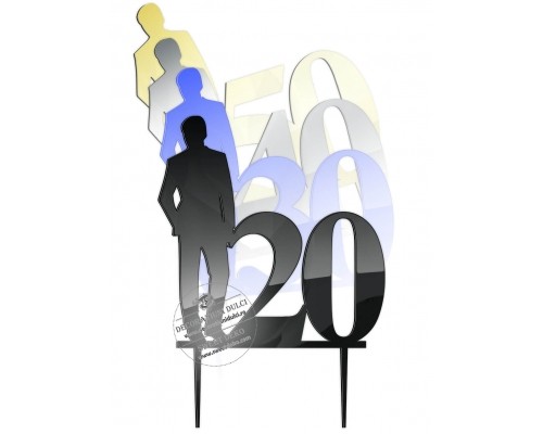 Topper varsta barbat, plexiglas