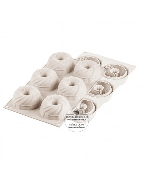 Matrita monoportii mini intreccio ø7.5cm, Silikomart 2