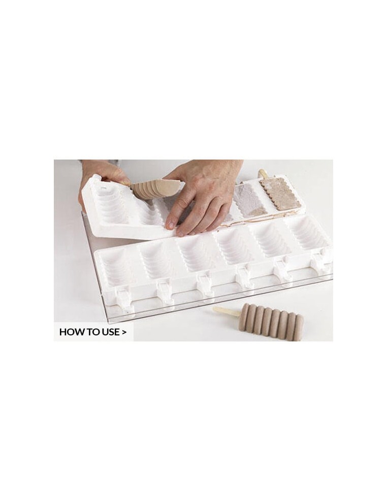 Mulaj cakesicles tango, gel04 Silikomart (2 mulaje/16 buc.)