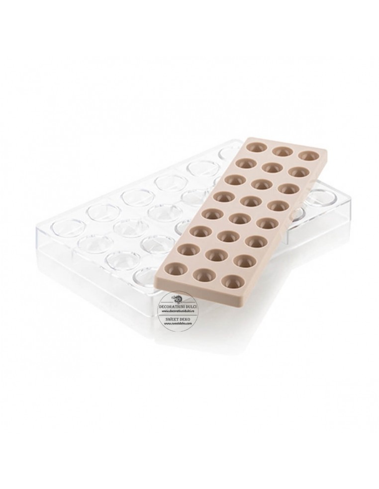 Bomboane ciocolata kit semisfere 01, Silikomart