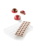 Bomboane ciocolata kit semisfere 01, Silikomart