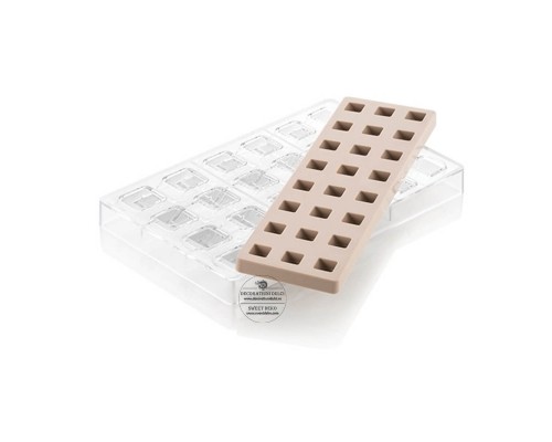 Praline kit quadro 01din tritan si silicon, chocado Silikomart