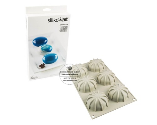 Mulaj forme prajituri, mini goccia Silikomart