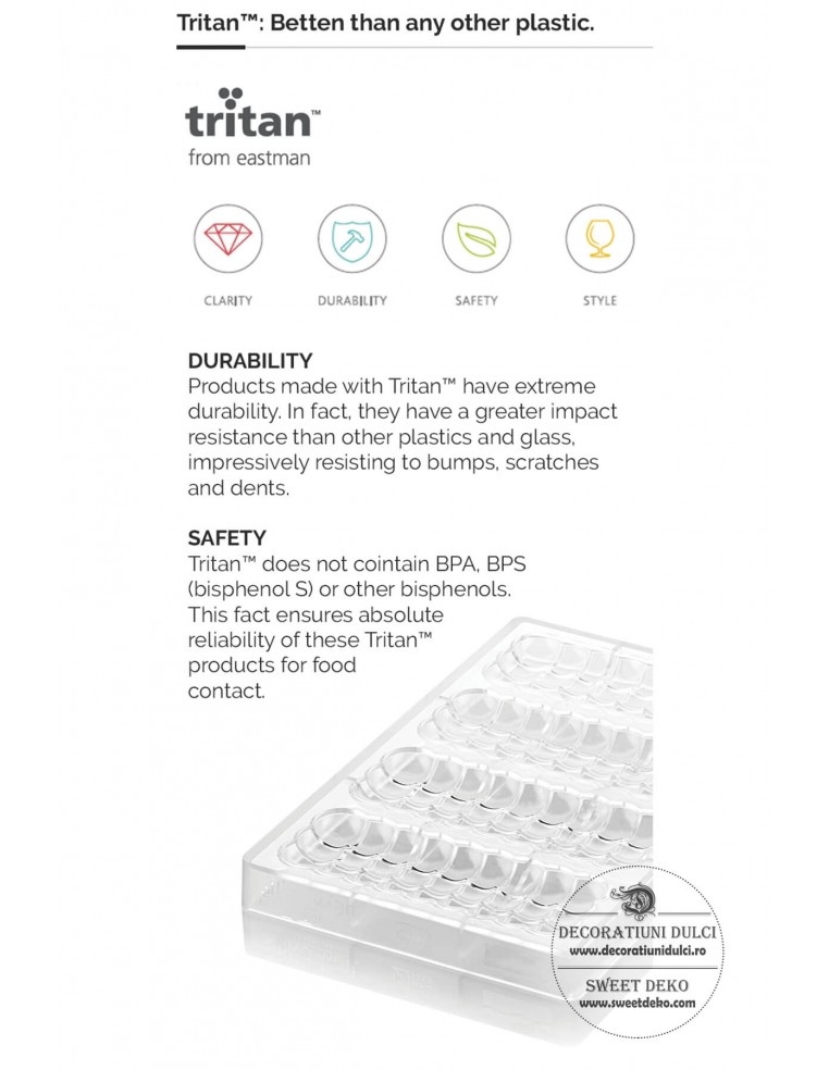 Matrita din tritan, tablete de ciocolata bolla t , chocado Silikomart