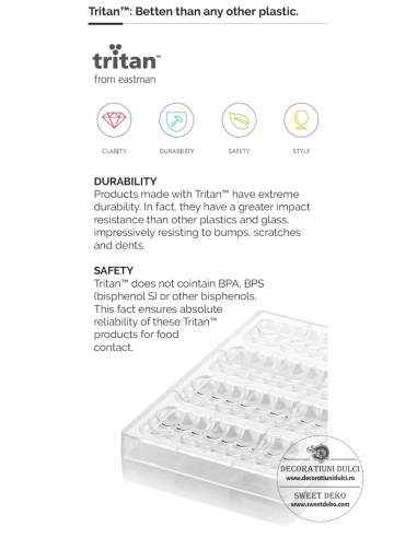 Matrita din tritan, praline de ciocolata bolla p, chocado Silikomart