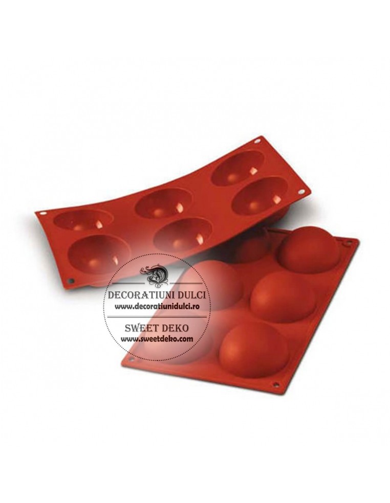 Mulaj 6 semisfere, d.6cm SF003 Silikomart