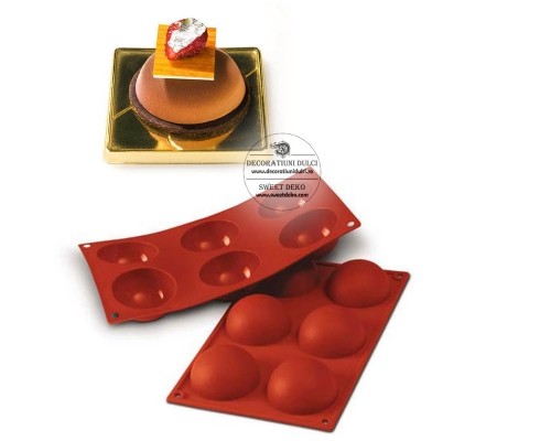 Mulaj 6 semisfere, d.6cm SF003 Silikomart