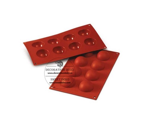 Matrita 8 semisfere, d.5cm SF004 Silikomart