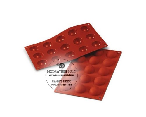 Matrita 15 semisfere, d.4cm SF005 Silikomart