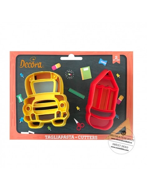 Decupatoare back 2 school, creion si masina 2