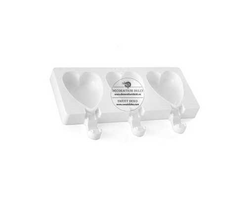 Cakesicles 3 forme mini heart, gel03m Silikomart