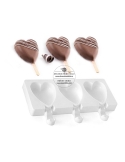 Cakesicles 3 forme Mini Heart, Gel03m Silikomart