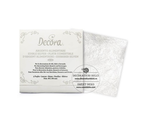 Foite de argint, 5 buc Decora