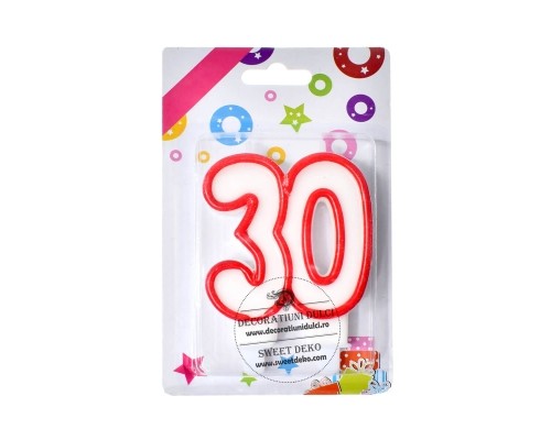 Lumanare aniversara, pentru tort 30 ani
