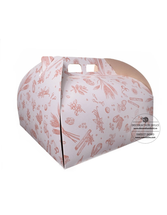 Cutie tort alba patrata | Decoratiuni Dulci