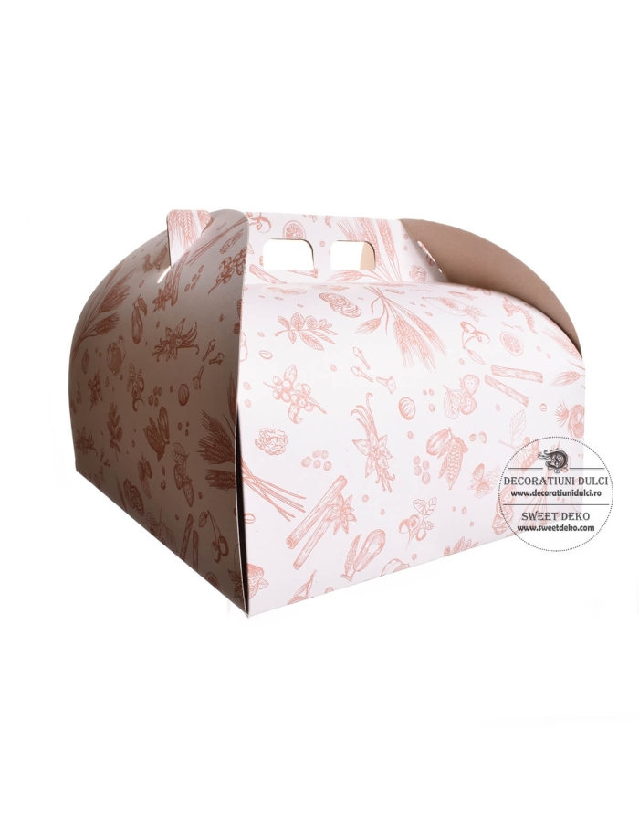 Cutie tort alba patrata | Decoratiuni Dulci
