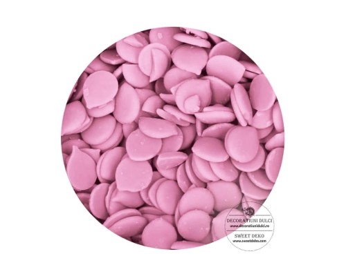 Candy melts patipact roz, aroma de capsune(500gr.)