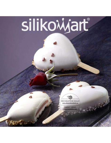 Cakesicles 4 cavitati inima, gel03 Silikomart 2