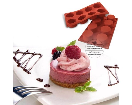 Matrita monoportii 8  forme cilindrice, SF119 cylinders Silikomart