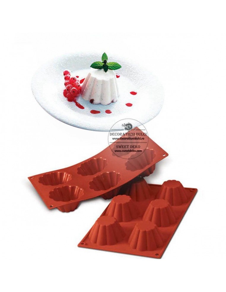 Mulaj tarte, fluted brioches n.6, SF034 Silikomart