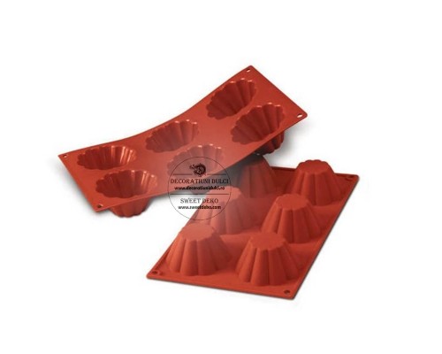 Mulaj tarte, fluted brioches n.6, SF034 Silikomart