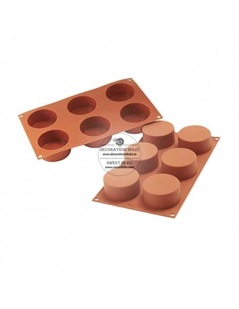 Forme prajituri cilindrice d.7cm, SF127 Silikomart 2