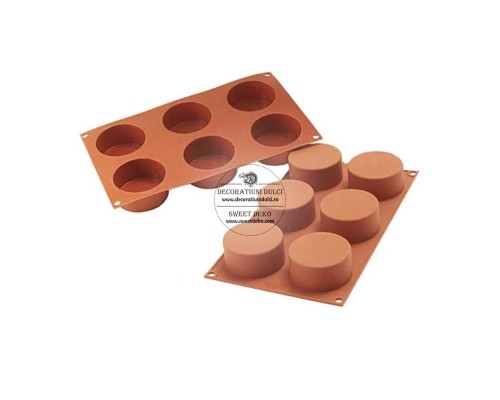 Forme prajituri cilindrice d.7cm, SF127 Silikomart