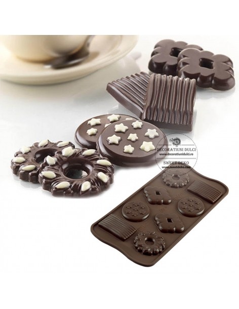 Mulaj bomboane din ciocolata choco biscuit Scg25 Silikomart 2